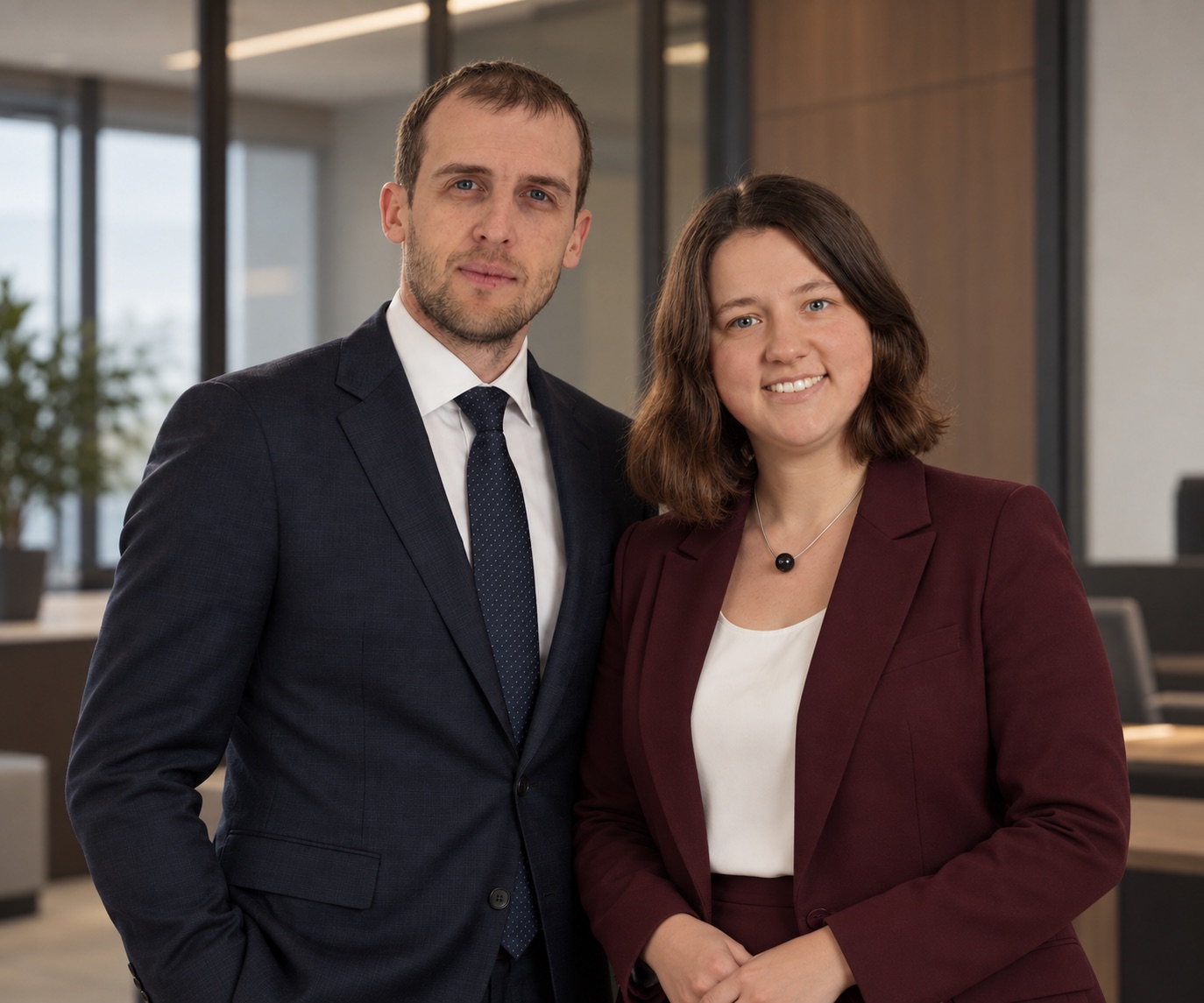 Dzianis Kryvashei und Livia Studler